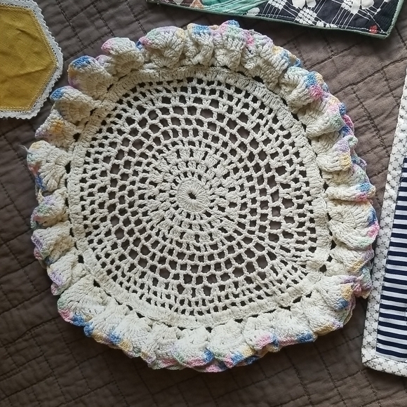 Bundle of Six Vintage Tea Kettle Teapot Table Protectors Tea Cozy - Picture 3 of 7